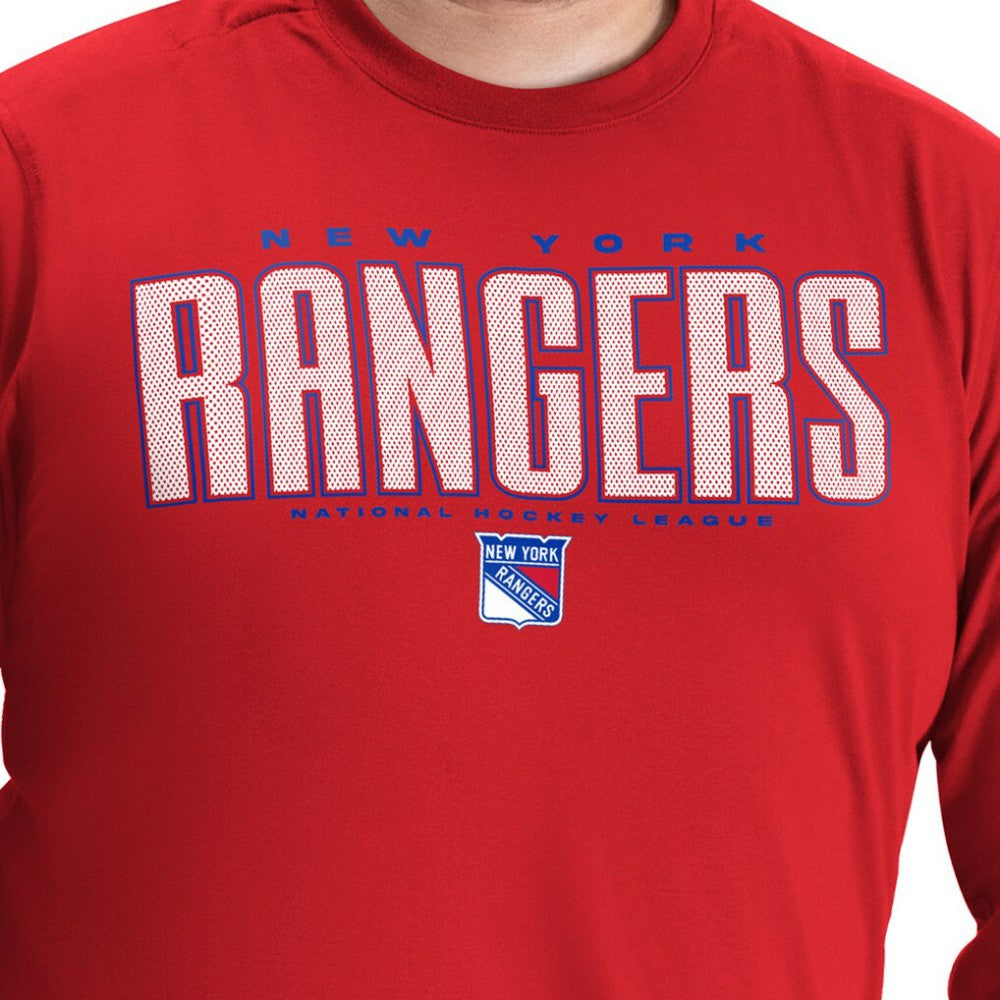New York Rangers G-III Sports by Carl Banks Adaptive Mesh Effect Long Sleeve T-Shirt - Red - NHL 203456857