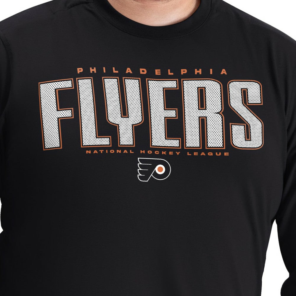 Philadelphia Flyers G-III Sports by Carl Banks Adaptive Mesh Effect Long Sleeve T-Shirt - Black - NHL 203456860