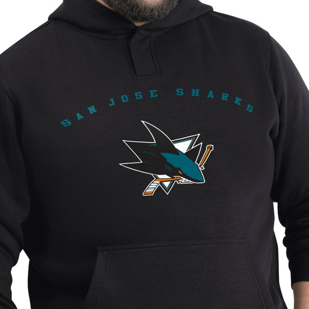 San Jose Sharks G-III Sports by Carl Banks Adaptive Classic Team Arc Fleece Hoodie - Black - NHL 203456954
