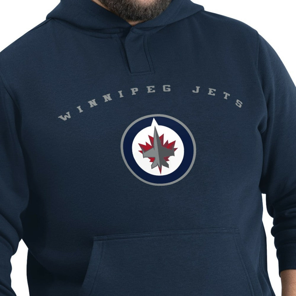 Winnipeg Jets G-III Sports by Carl Banks Adaptive Classic Team Arc Fleece Hoodie - Navy - NHL 203456959