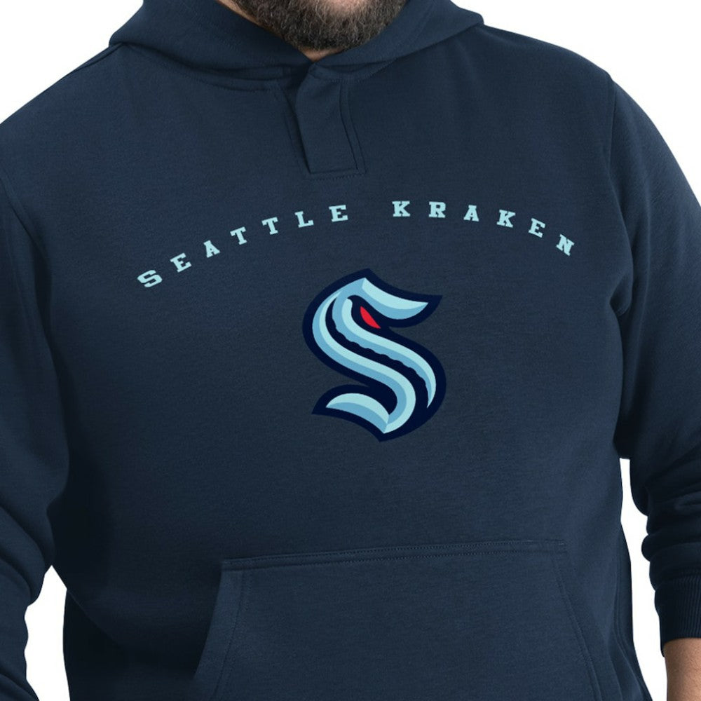 Seattle Kraken G-III Sports by Carl Banks Adaptive Classic Team Arc Fleece Hoodie - Deep Sea Blue - NHL 203456966