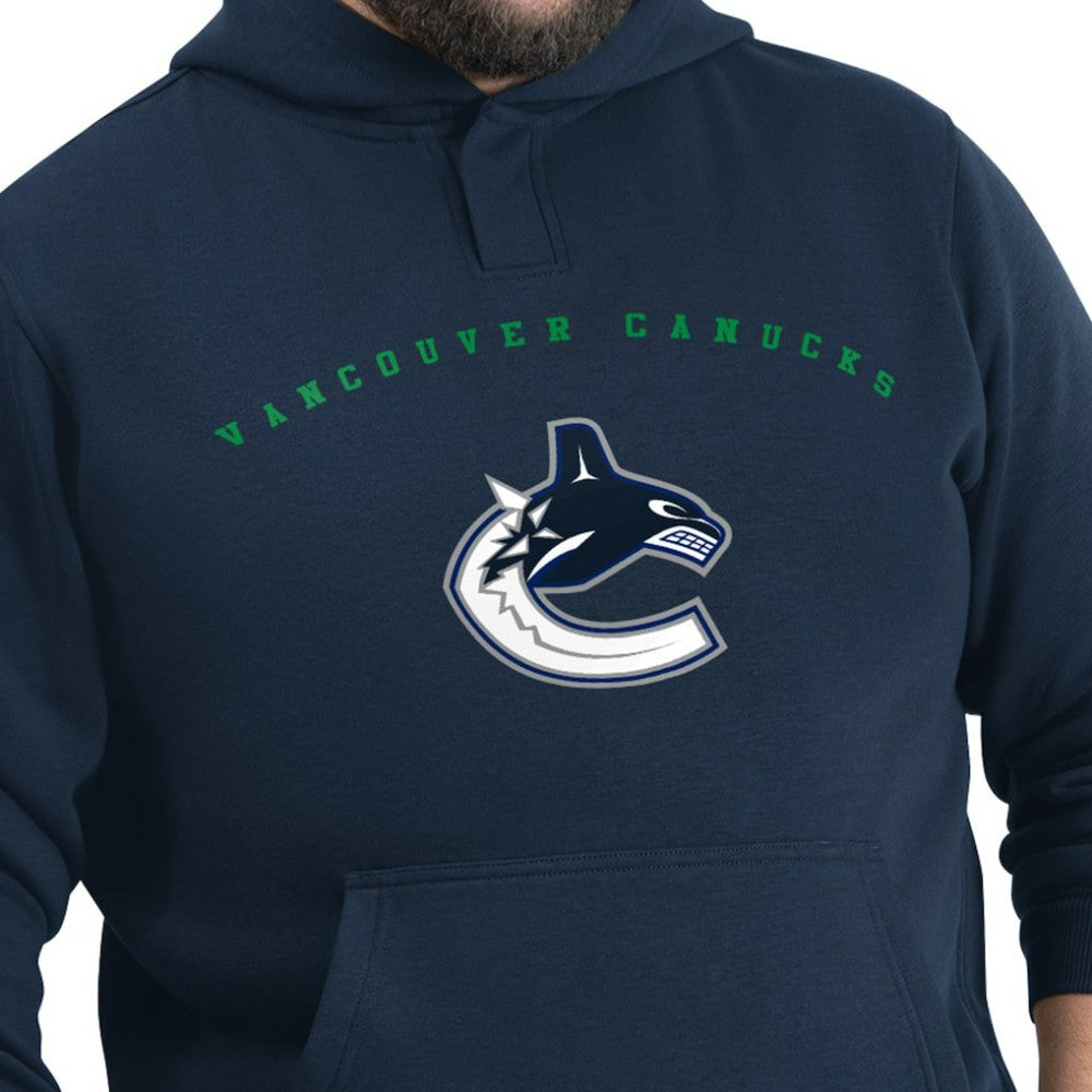 Vancouver Canucks G-III Sports by Carl Banks Adaptive Classic Team Arc Fleece Hoodie - Navy - NHL 203456971
