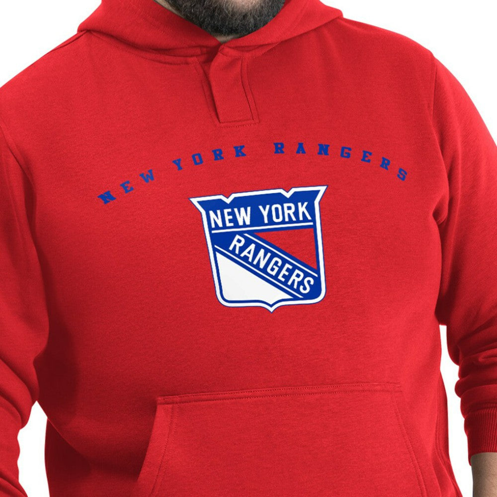 New York Rangers G-III Sports by Carl Banks Adaptive Classic Team Arc Fleece Hoodie - Red - NHL 203456972