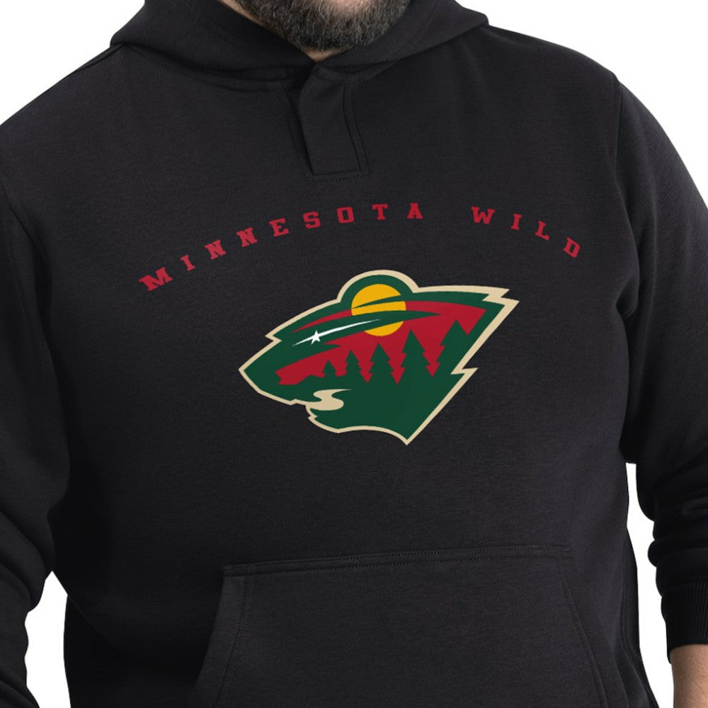 Minnesota Wild G-III Sports by Carl Banks Adaptive Classic Team Arc Fleece Hoodie - Black - NHL 203456975