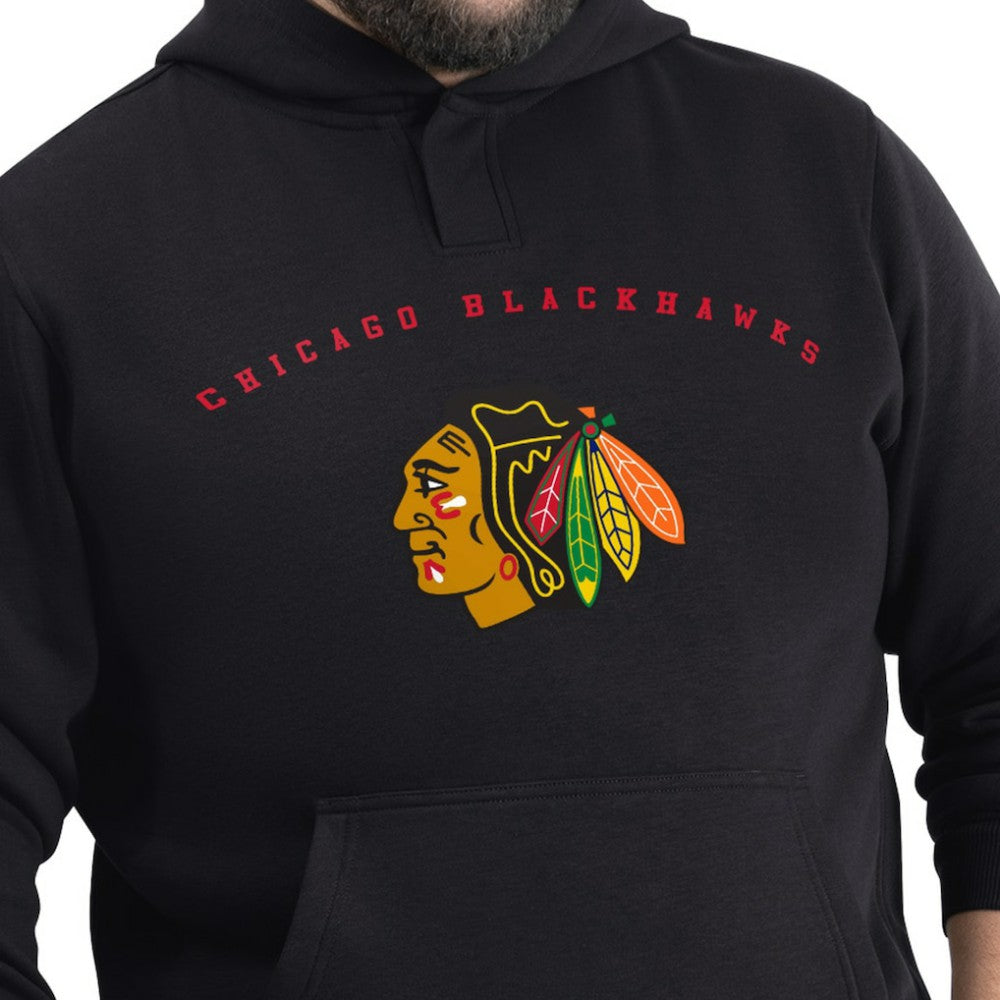 Chicago Blackhawks G-III Sports by Carl Banks Adaptive Classic Team Arc Fleece Hoodie - Black - NHL 203456976