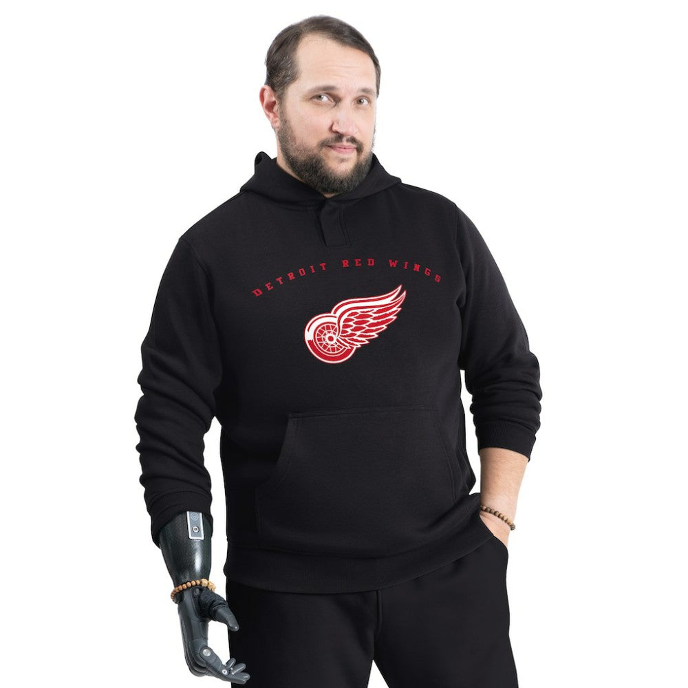 Detroit Red Wings G-III Sports by Carl Banks Adaptive Classic Team Arc Fleece Hoodie - Black - NHL 203456979