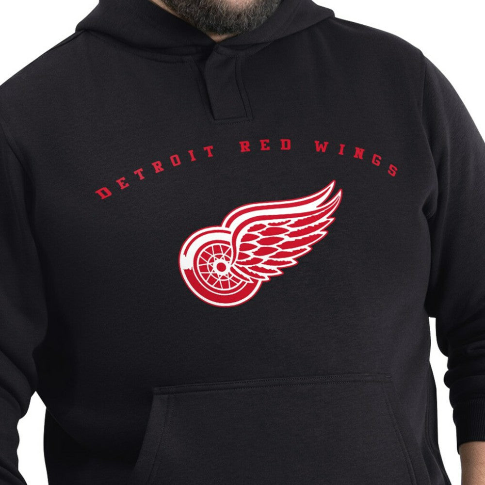 Detroit Red Wings G-III Sports by Carl Banks Adaptive Classic Team Arc Fleece Hoodie - Black - NHL 203456979