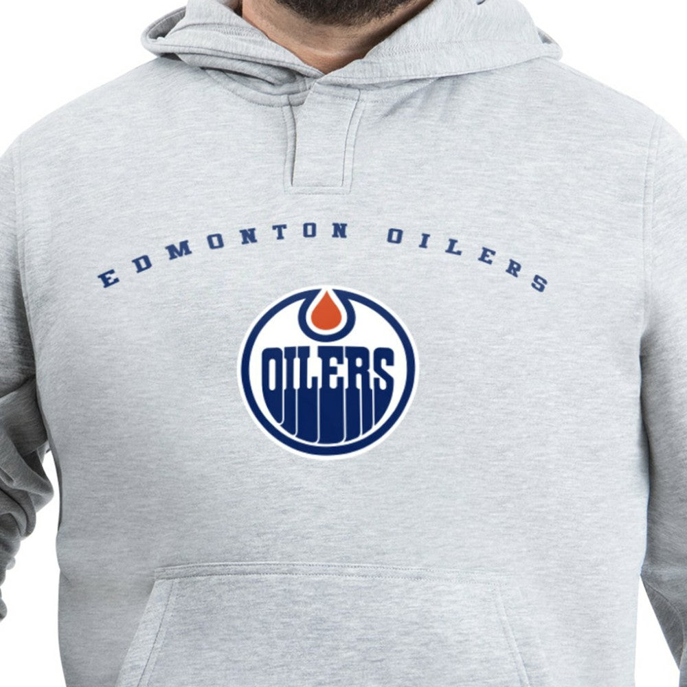 Edmonton Oilers G-III Sports by Carl Banks Adaptive Classic Team Arc Fleece Hoodie - Gray - NHL 203456986