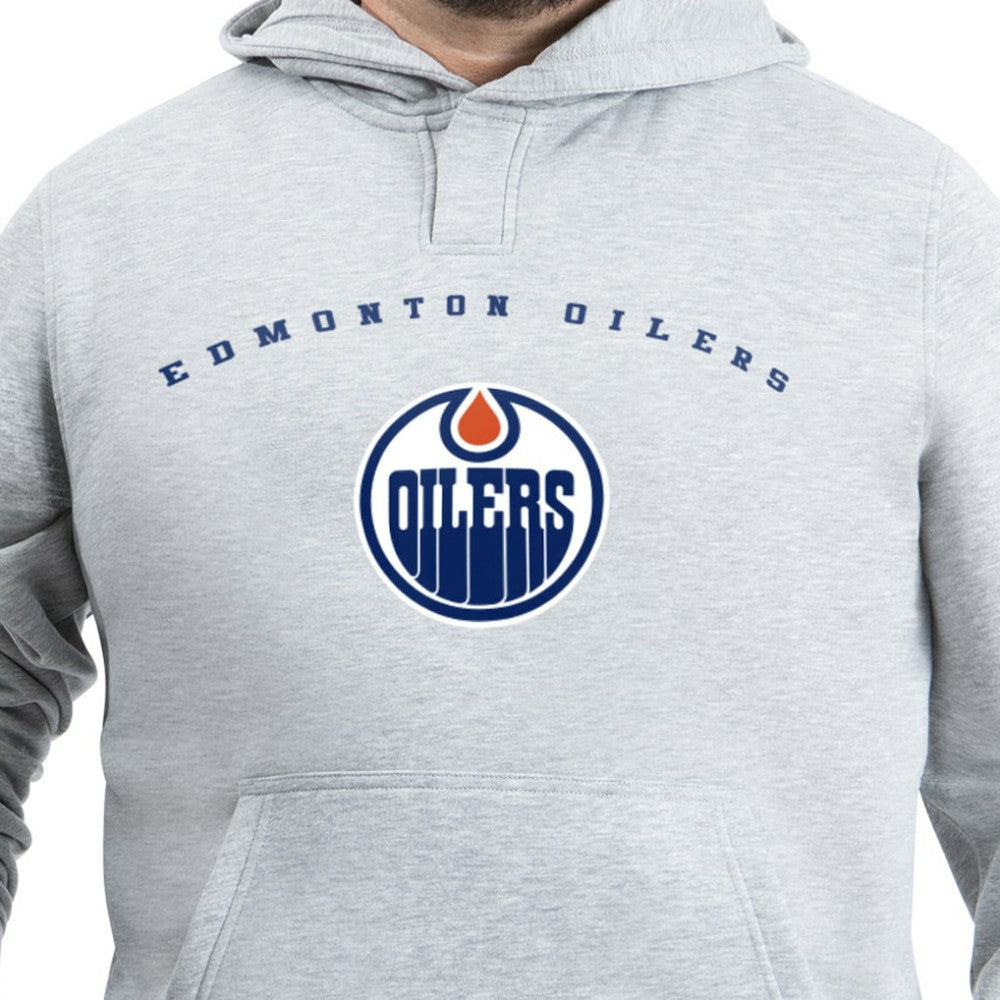 Edmonton Oilers G-III Sports by Carl Banks Adaptive Classic Team Arc Fleece Hoodie - Gray - NHL 203456986