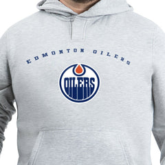 Edmonton Oilers G-III Sports by Carl Banks Adaptive Classic Team Arc Fleece Hoodie - Gray - NHL 203456986