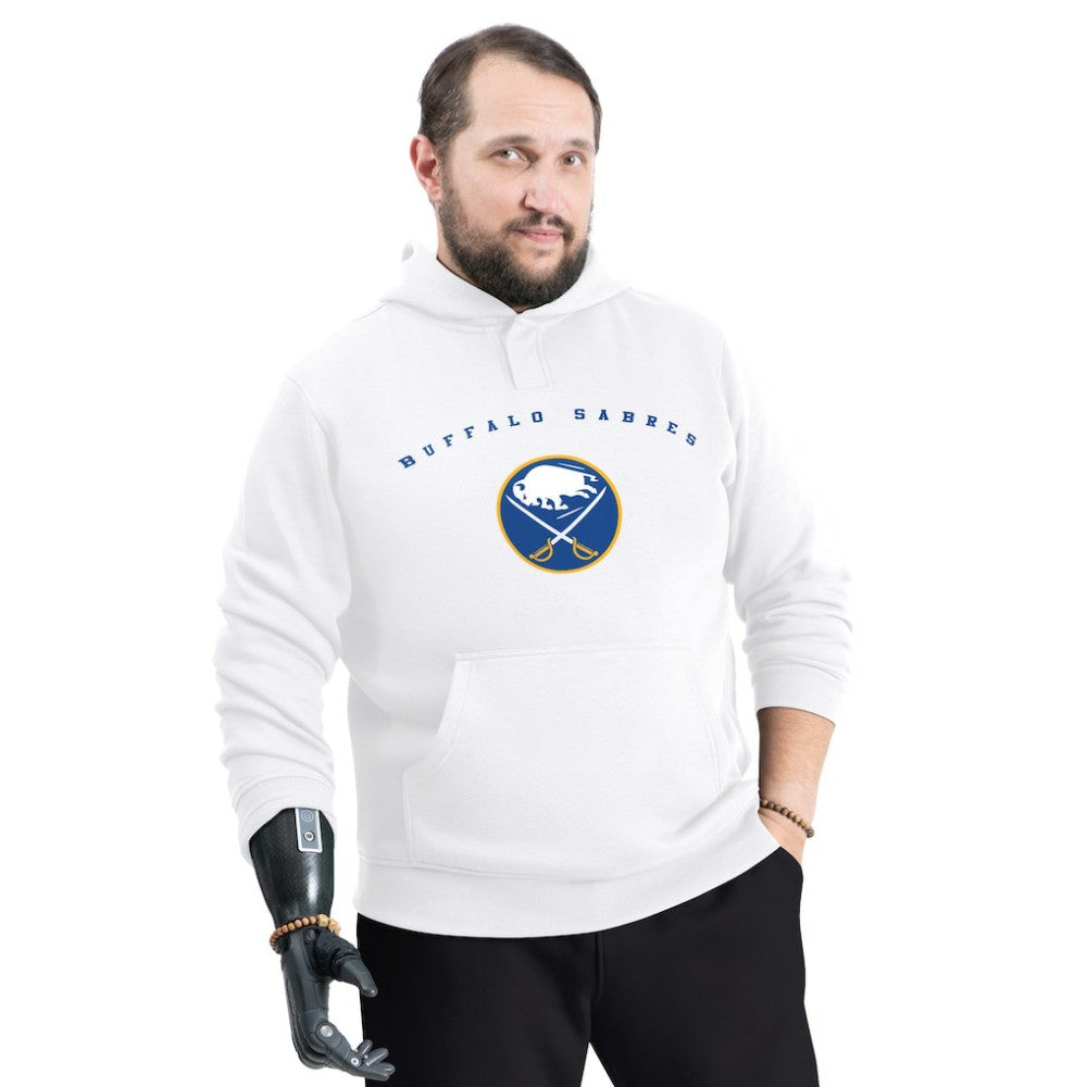 Buffalo Sabres G-III Sports by Carl Banks Adaptive Classic Team Arc Fleece Hoodie - White - NHL 203456987