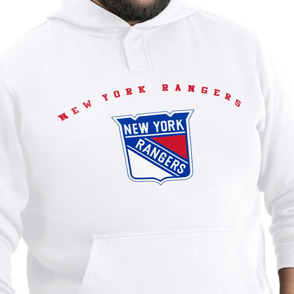 New York Rangers G-III Sports by Carl Banks Adaptive Classic Team Arc Fleece Hoodie - White - NHL 203456988