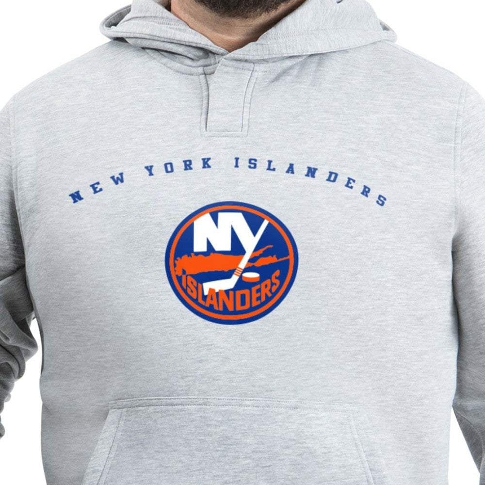 New York Islanders G-III Sports by Carl Banks Adaptive Classic Team Arc Fleece Hoodie - Gray - NHL 203456990