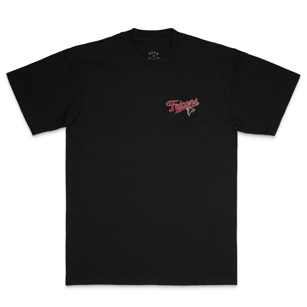 Atlanta Falcons Born x Raised Unisex Pro Script T-Shirt Black