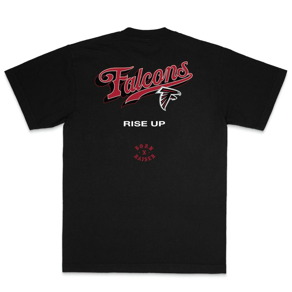 Atlanta Falcons Born x Raised Unisex Pro Script T-Shirt Black
