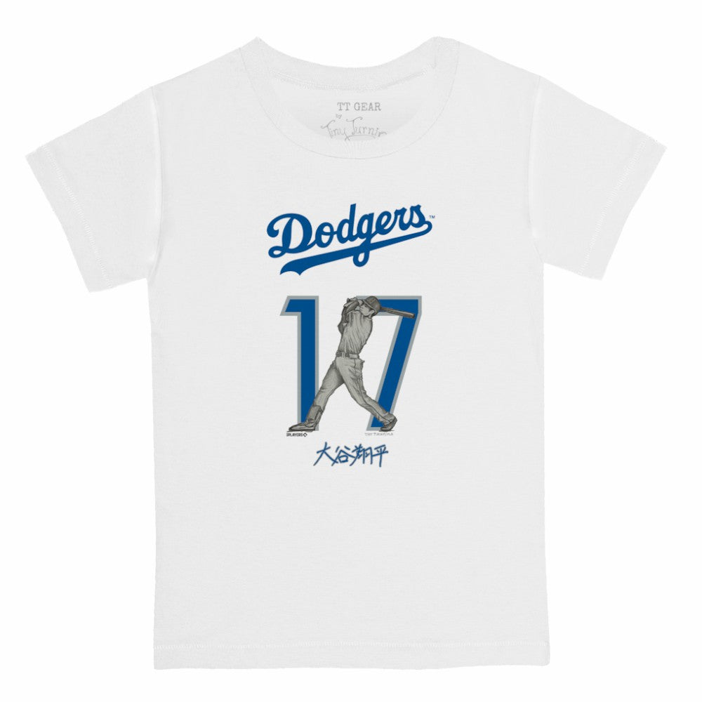 Shohei Ohtani Los Angeles Dodgers Tiny Turnip Youth Kanji Batting Graphic T-Shirt - White - MLB Lifestyle