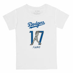 Shohei Ohtani Los Angeles Dodgers Tiny Turnip Youth Kanji Batting Graphic T-Shirt - White - MLB Lifestyle