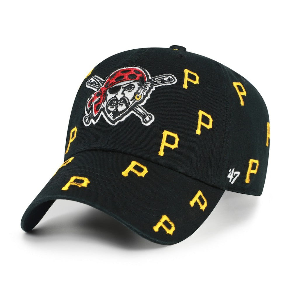 Pittsburgh Pirates '47 Women's Confetti Clean Up Adjustable Hat - Black - 47 brand Discount
