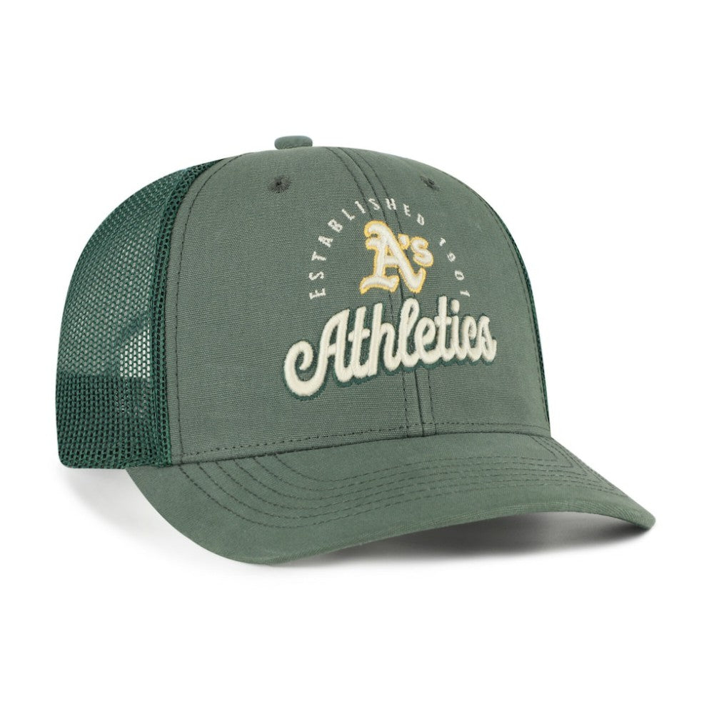 Athletics '47 Pitstop Trucker Adjustable Hat - Green - 47 brand Lifestyle