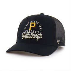 Pittsburgh Pirates '47 Pitstop Trucker Adjustable Hat - Black - 47 brand Discount