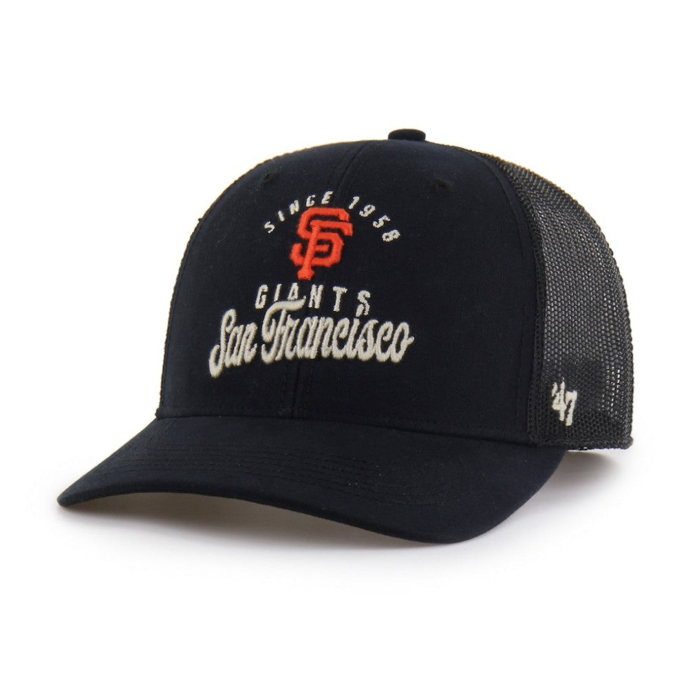 San Francisco Giants '47 Pitstop Trucker Adjustable Hat - Black - 47 brand Online