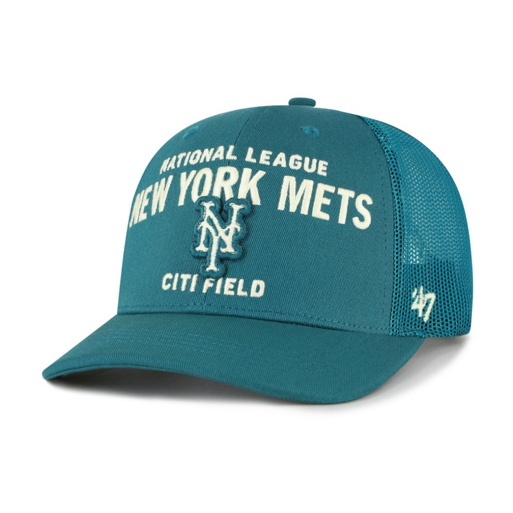 New York Mets '47 Contemporary Hitch Adjustable Trucker Hat - Teal - 47 brand Lifestyle