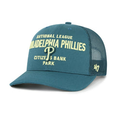 Philadelphia Phillies '47 Contemporary Hitch Adjustable Trucker Hat - Teal - 47 brand Lifestyle