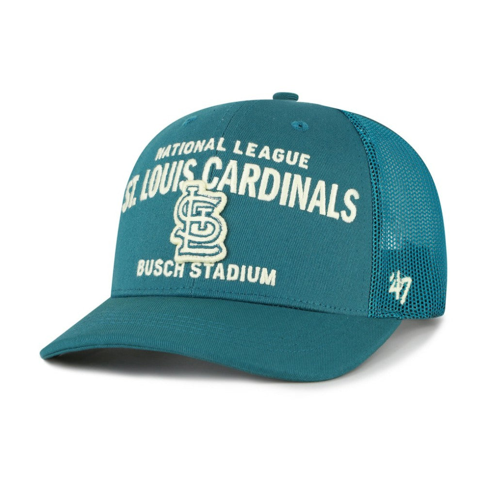 St. Louis Cardinals '47 Contemporary Hitch Adjustable Trucker Hat - Teal - 47 brand Discount