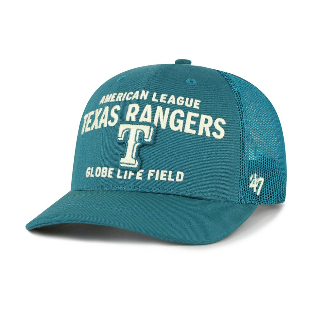 Texas Rangers '47 Contemporary Hitch Adjustable Trucker Hat - Teal - 47 brand Lifestyle