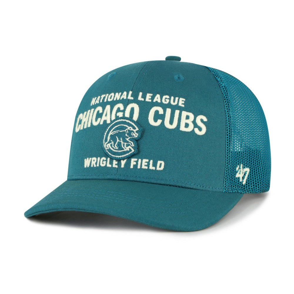 Chicago Cubs '47 Contemporary Hitch Adjustable Trucker Hat - Teal - 47 brand on Sale