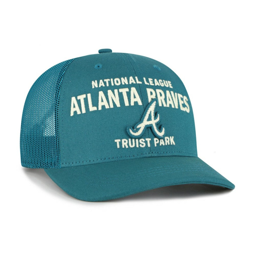 Atlanta Braves '47 Contemporary Hitch Adjustable Trucker Hat - Teal - 47 brand Lifestyle