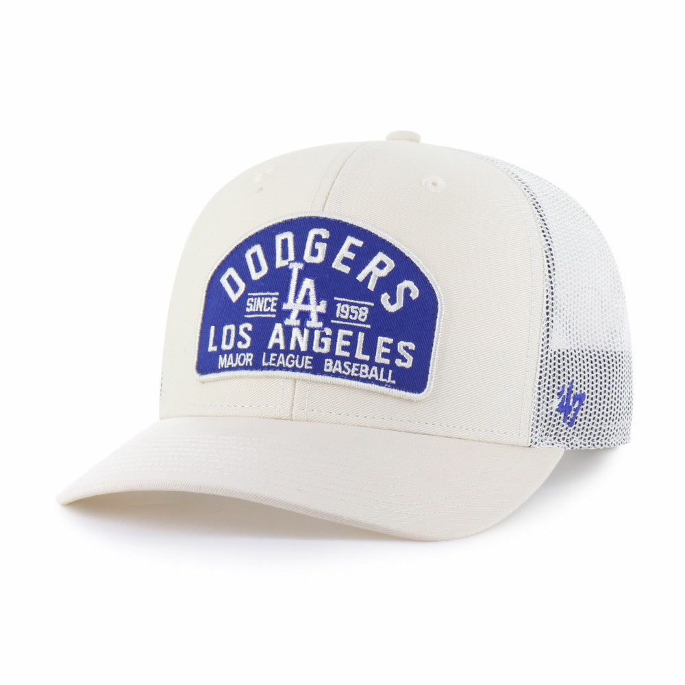 Los Angeles Dodgers '47 Leland Adjustable Trucker Hat - White - 47 brand Lifestyle