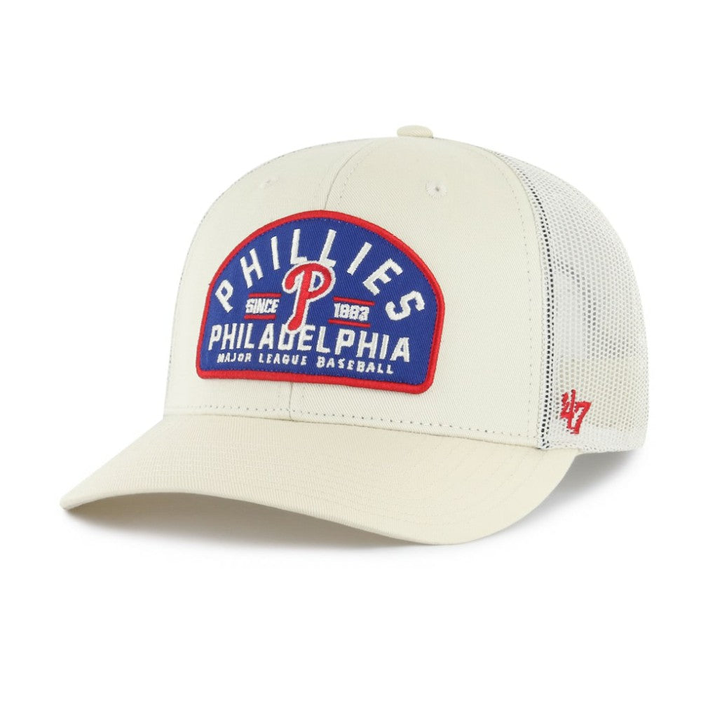 Philadelphia Phillies '47 Leland Adjustable Trucker Hat - Cream - 47 brand Lifestyle