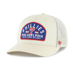 Philadelphia Phillies '47 Leland Adjustable Trucker Hat - Cream - 47 brand Lifestyle