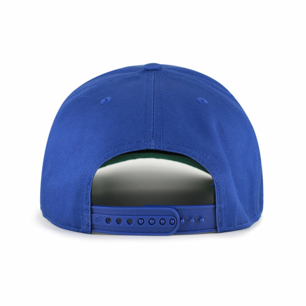 Milwaukee Brewers '47 Cooperstown Break Wood Suede Hitch Adjustable Hat - Royal/Brown - 47 brand Lifestyle