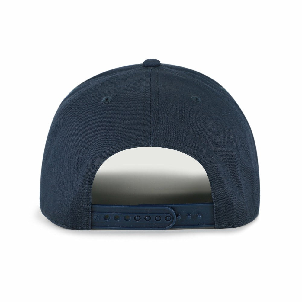 Cleveland Guardians '47 Cooperstown Break Wood Suede Hitch Adjustable Hat - Navy/Brown - 47 brand Discount