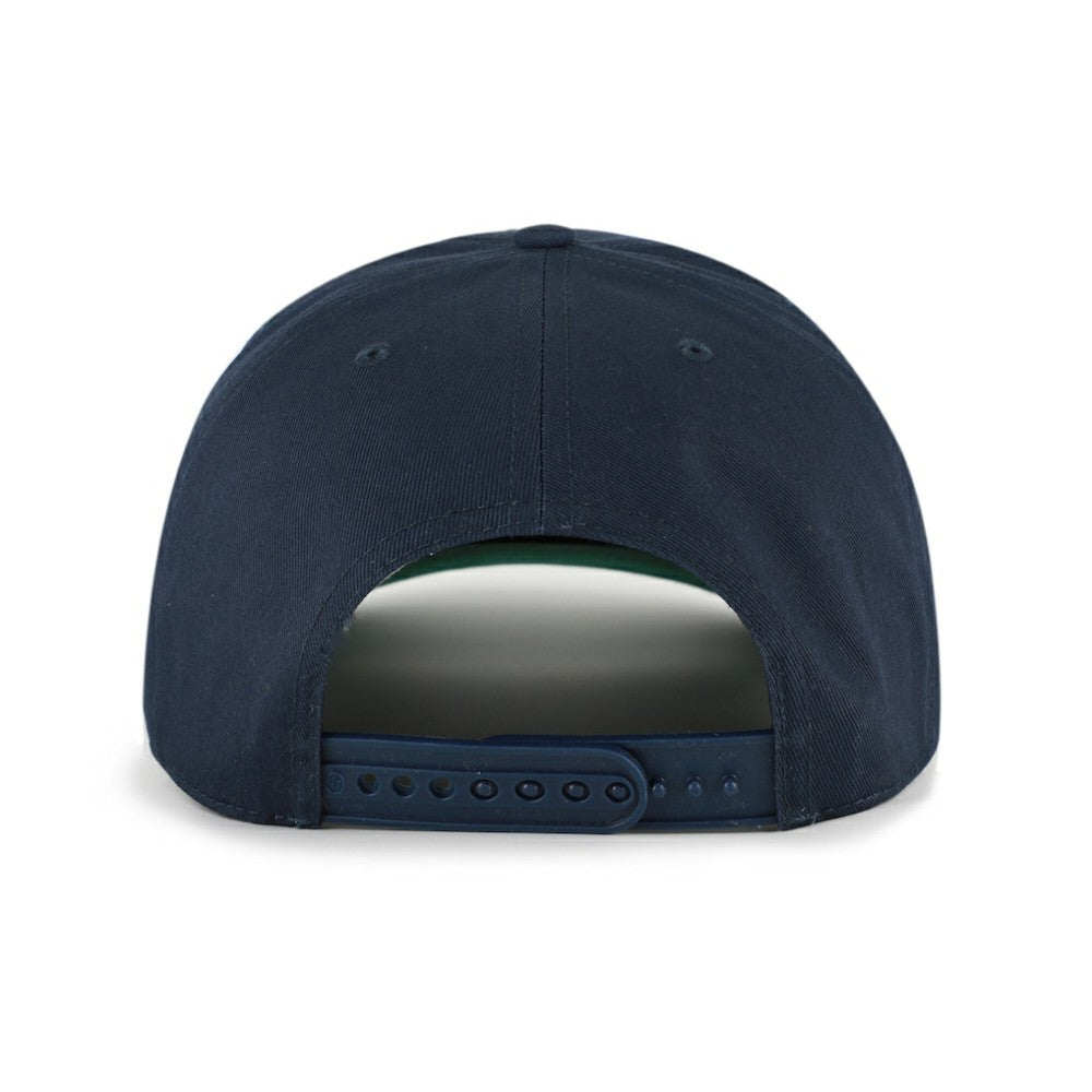 Chicago Cubs '47 Cooperstown Break Wood Suede Hitch Adjustable Hat - Navy/Brown - 47 brand Sale