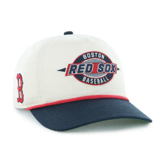Boston Red Sox '47 Frame Out Hitch Adjustable Hat - Natural/Navy - 47 brand Lifestyle