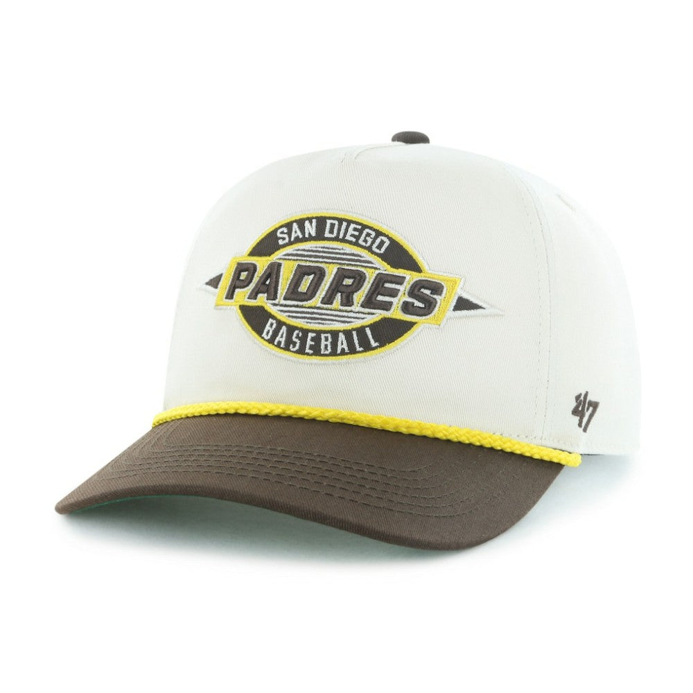 San Diego Padres '47 Frame Out Hitch Adjustable Hat - Natural/Brown - 47 brand Lifestyle