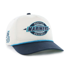 Seattle Mariners '47 Frame Out Hitch Adjustable Hat - Natural/Navy - 47 brand Online