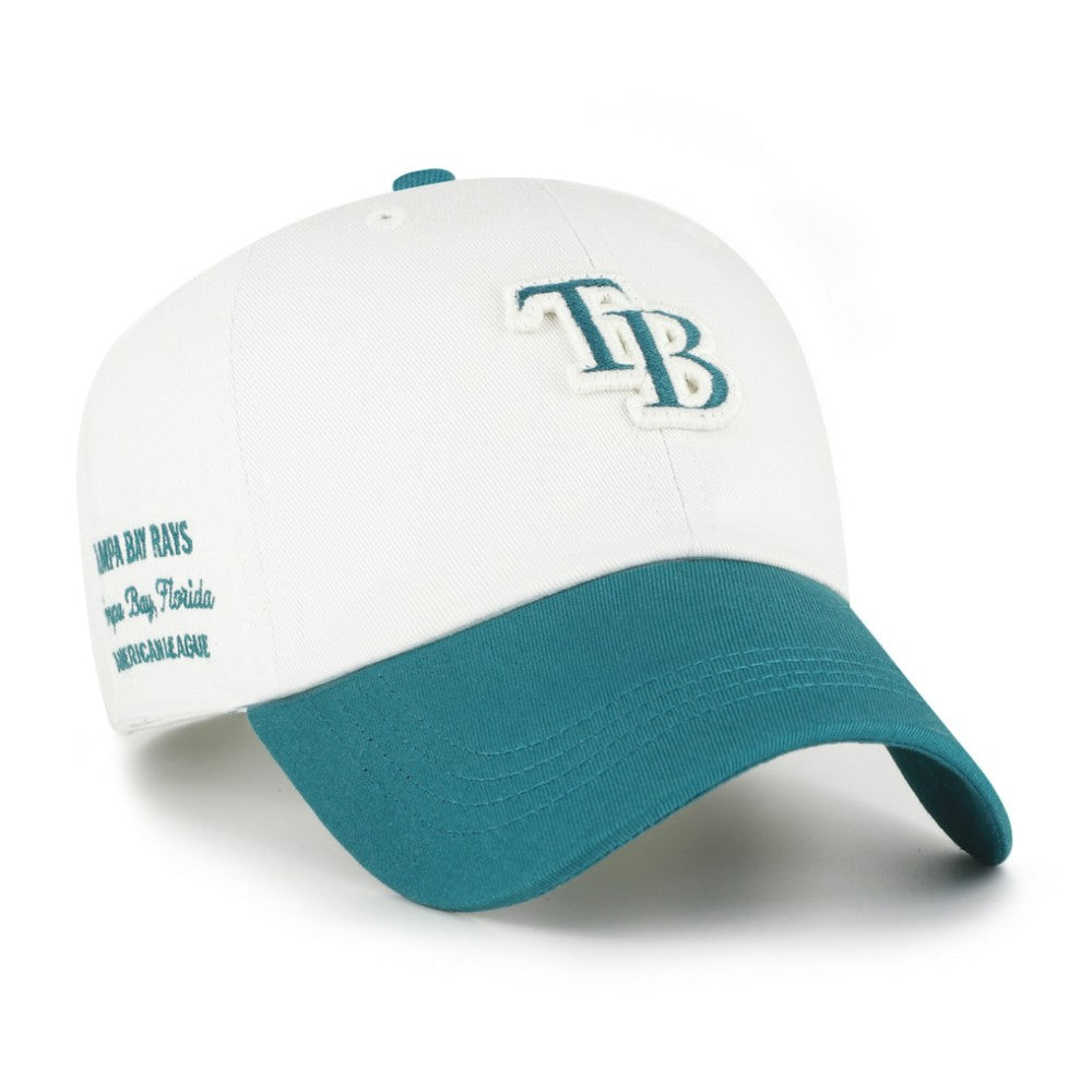 Tampa Bay Rays '47 Contemporary Tonal Clean Up Adjustable Hat - White/Teal - 47 brand Online