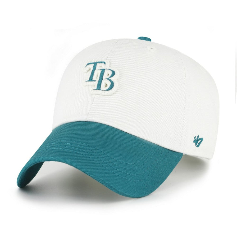 Tampa Bay Rays '47 Contemporary Tonal Clean Up Adjustable Hat - White/Teal - 47 brand Online