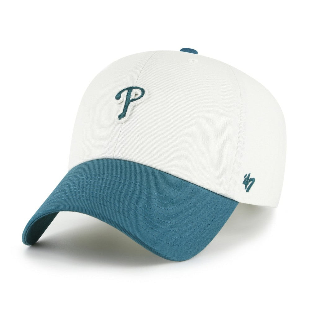 Philadelphia Phillies '47 Contemporary Tonal Clean Up Adjustable Hat - White/Teal - 47 brand on Sale