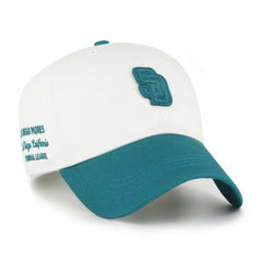 San Diego Padres '47 Contemporary Tonal Clean Up Adjustable Hat - White/Teal - 47 brand Discount