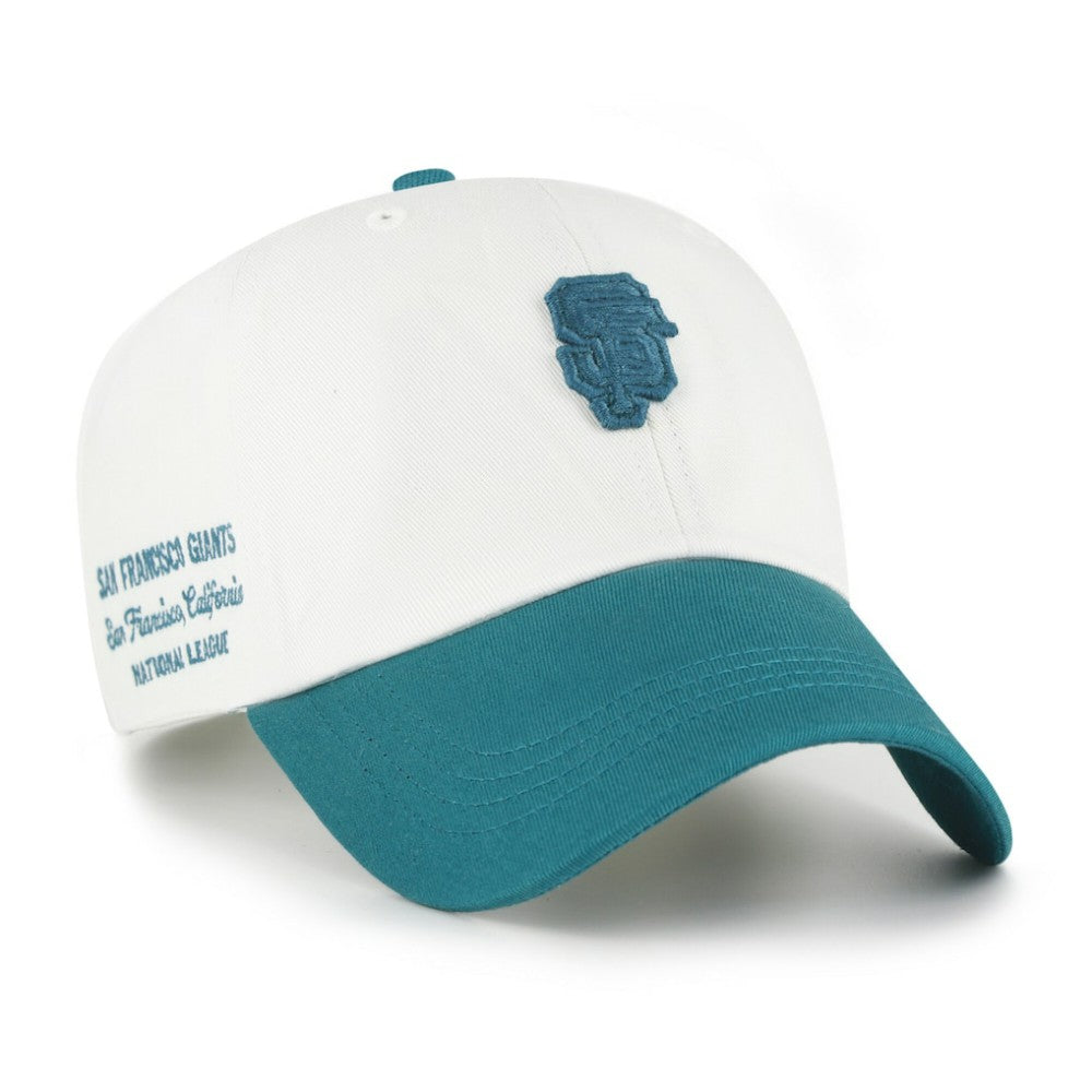 San Francisco Giants '47 Contemporary Tonal Clean Up Adjustable Hat - White/Teal - 47 brand Sale