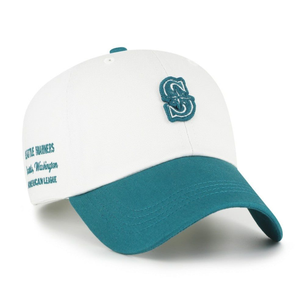Seattle Mariners '47 Contemporary Tonal Clean Up Adjustable Hat - White/Teal - 47 brand Online