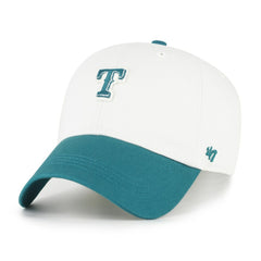 Texas Rangers '47 Contemporary Tonal Clean Up Adjustable Hat - White/Teal - 47 brand Discount