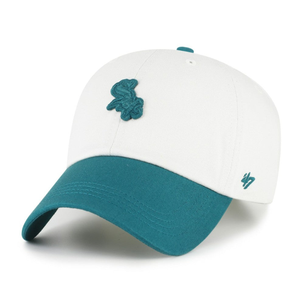 Chicago White Sox '47 Contemporary Tonal Clean Up Adjustable Hat - White/Teal - 47 brand Sale
