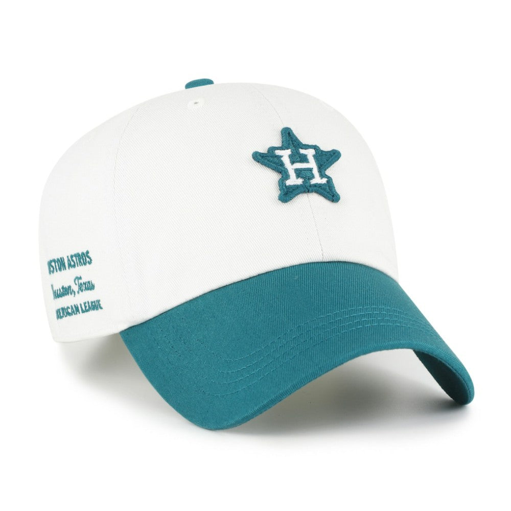 Houston Astros '47 Contemporary Tonal Clean Up Adjustable Hat - White/Teal - 47 brand Lifestyle