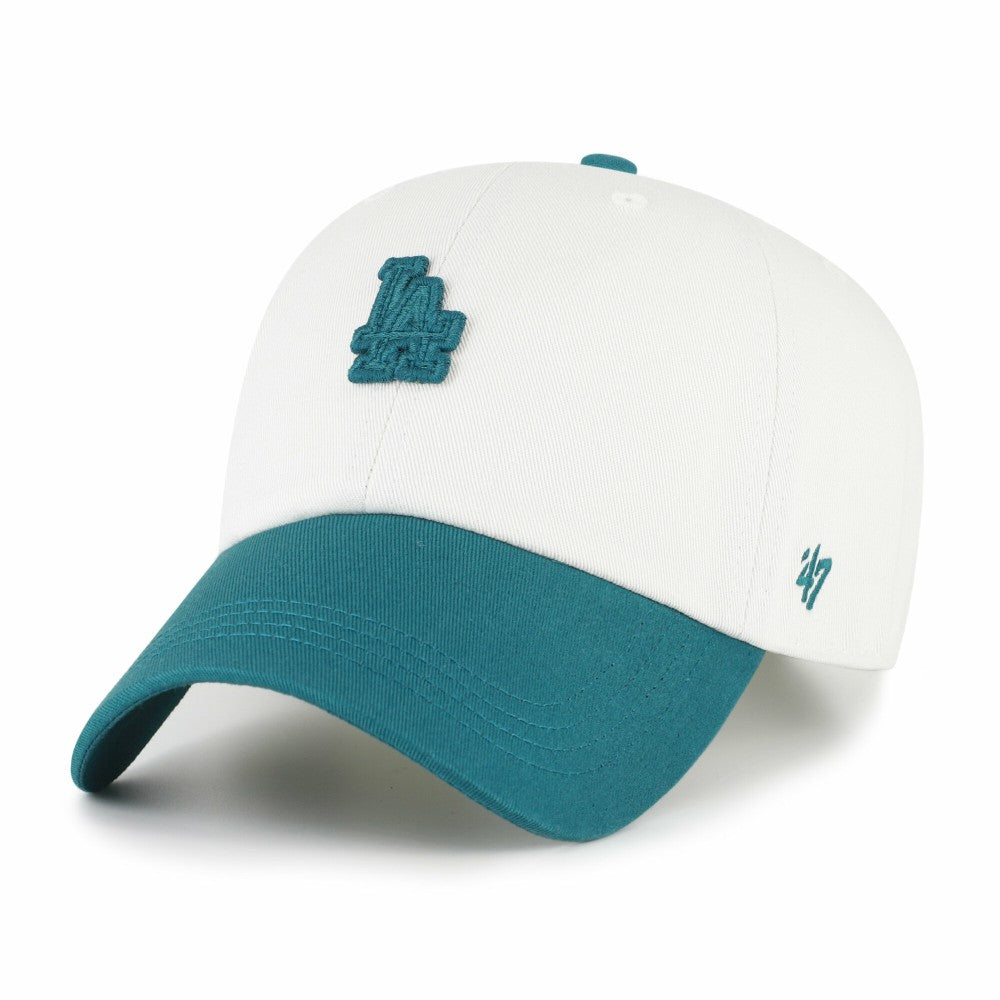 Los Angeles Dodgers '47 Contemporary Tonal Clean Up Adjustable Hat - White/Teal - 47 brand Online
